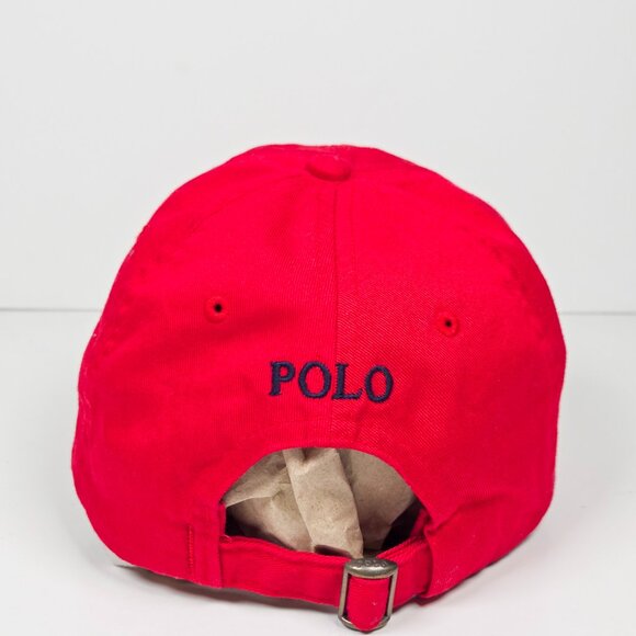 Red Ralph Lauren Polo Baseball Style Hat Cap | Vintage Clothing Accessories - Picture 4 of 5